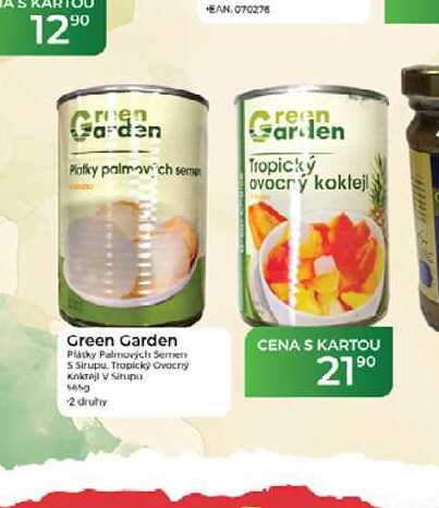 Green Garden Plásky Palmových Semen S Sirupu. Tropický Ovocný Koktajl v Sirupu 454 g