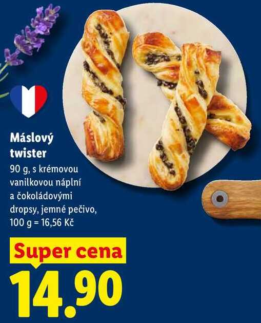 Máslový twister, 90 g
