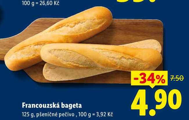 Francouzská bageta, 125 g