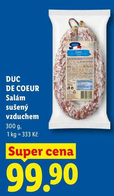 DUC DE COEUR Salám sušený vzduchem, 300 g