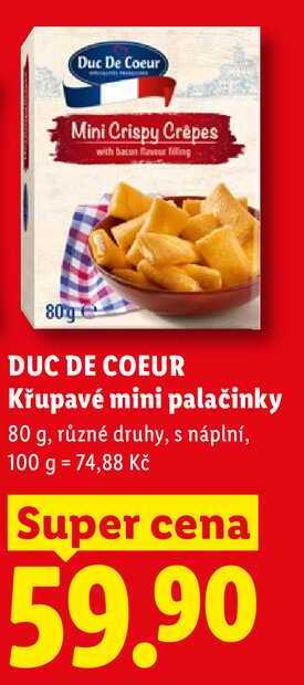 DUC DE COEUR Křupavé mini palačinky, 80 g