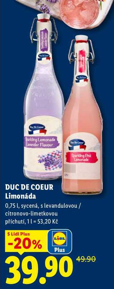 DUC DE COEUR Limonáda, 0,75 l