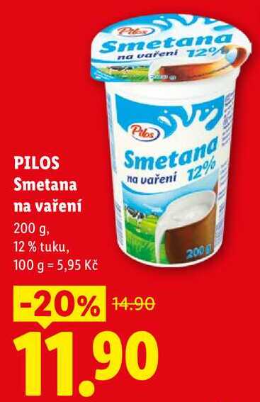 PILOS Smetana na vaření, 200 g