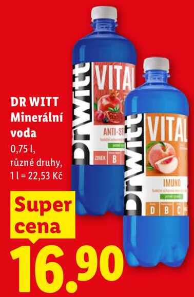 DR WITT Minerální voda, 0,75 l