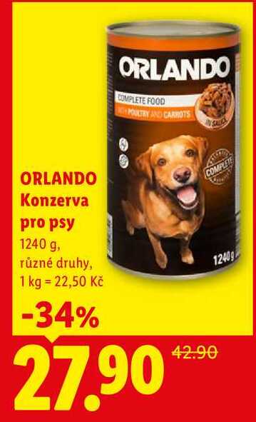 ORLANDO Konzerva pro psy, 1240 g