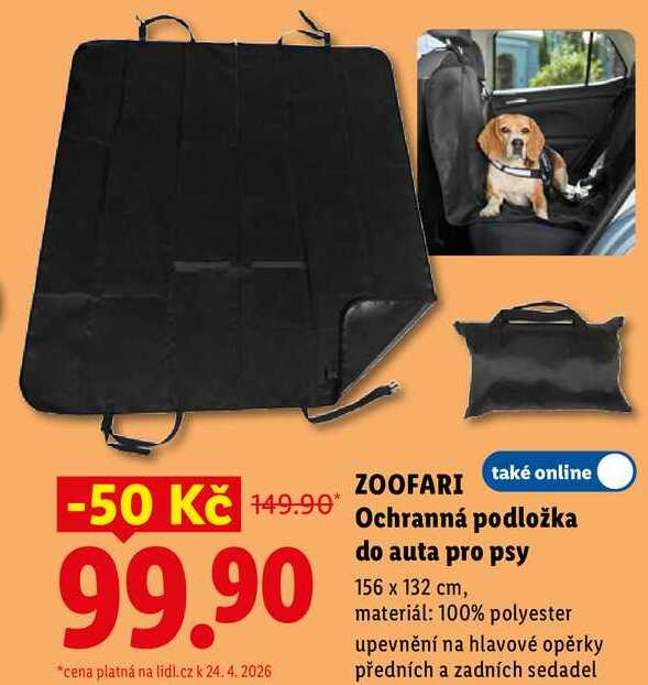 ZOOFARI Ochranná podložka do auta pro psy 