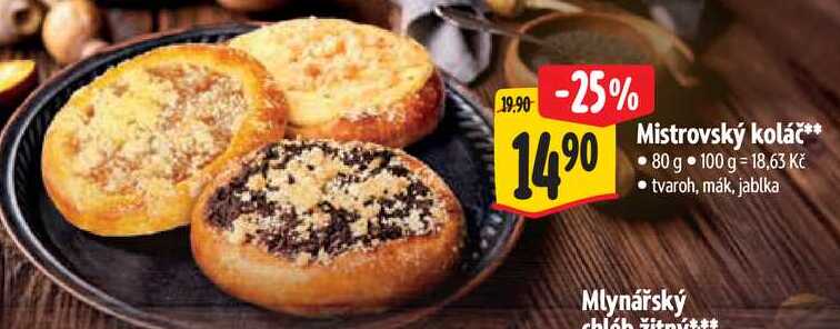 Mistrovský koláč, 80 g