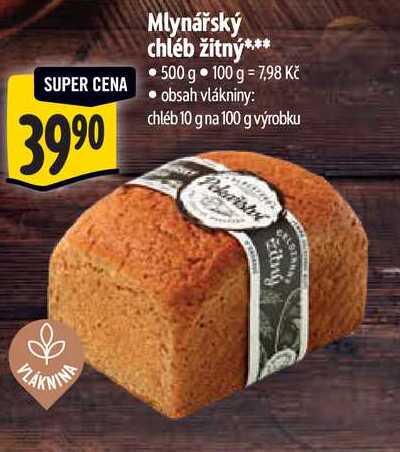 Mlynářský chléb žitný, 500 g