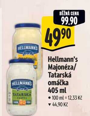 Hellmann's Majonéza/Tatarská omáčka, 405 ml 