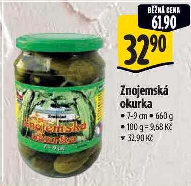 Znojemská okurka, 660 g 