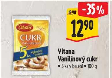 Vitana Vanilínový cukr 5 ks, 100 g v akci