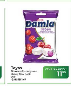 Tayas Damla soft candy sour cherry flow pack 90g  