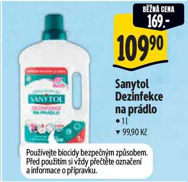 Sanytol Dezinfekce na prádlo, 1 l