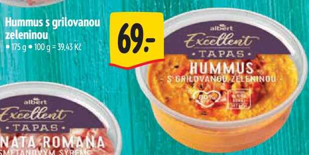 Hummus s grilovanou zeleninou, 175 g