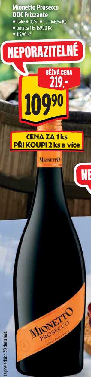 Mionetto Prosecco DOC Frizzante, 0,75 l