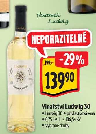 Vinařství Ludwig 30, 0,75 l