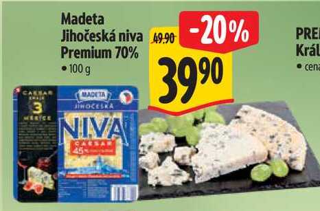 Madeta Jihočeská niva Premium 70%, 100 g   