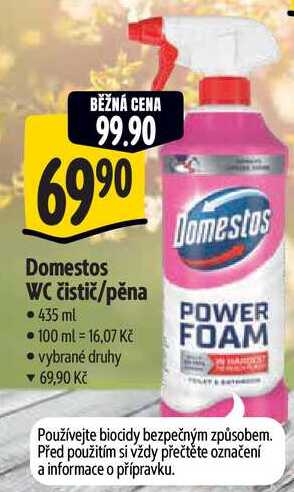 Domestos WC čistič/pěna, 435 ml 