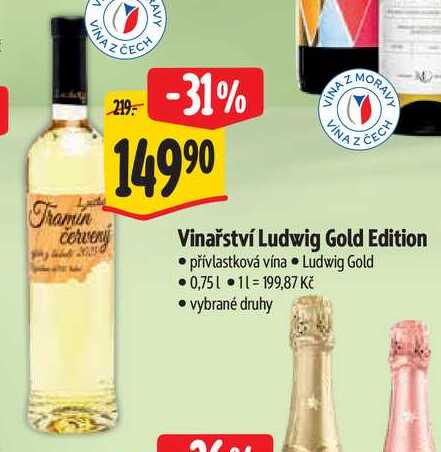 Vinařství Ludwig Gold Edition, 0,75 l