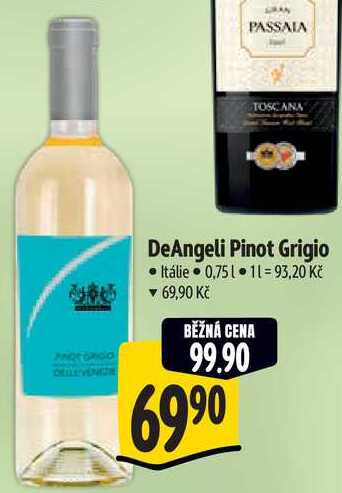 DeAngeli Pinot Grigio, 0,75 l