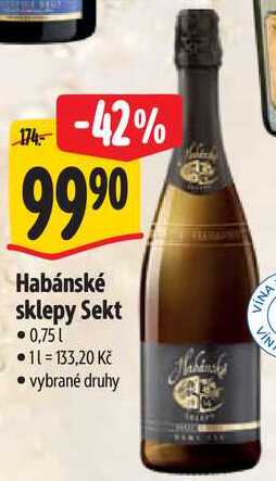 Habánské sklepy Sekt, 0,75 l