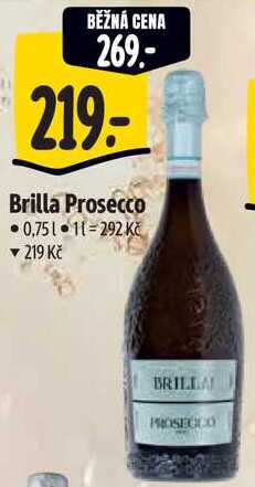 Brilla Prosecco, 0,75 l