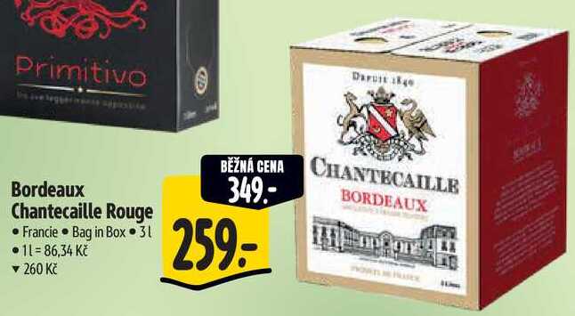 Bordeaux Chantecaille Rouge, 3 l