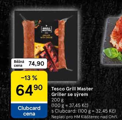 Tesco Grill Master Griller se sýrem, 200 g 