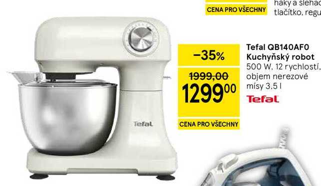 Tefal QB140AFO Kuchyňský robot, 500 W. 12 rychlostí. objem nerezové mísy 3,5 l
