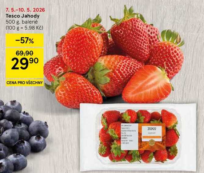 Tesco Jahody, 500 g 