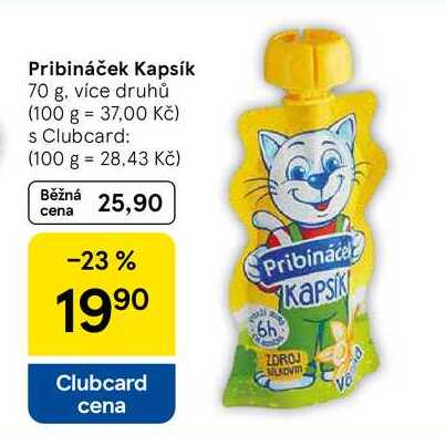 Pribináček Kapsík, 70 g, více druhů  