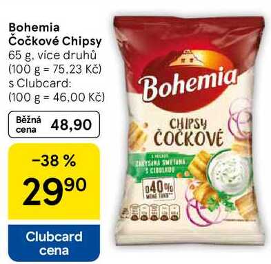 Bohemia Čočkové Chipsy, 65 g, více druhů 