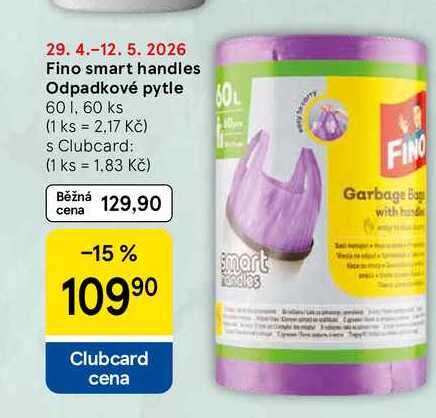 Fino smart handles Odpadkové pytle, 60 l, 60 ks