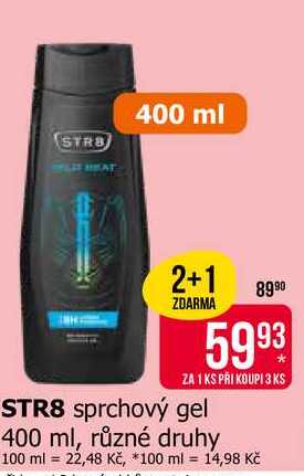 STR8 sprchový gel, vybrané druhy 400ml
