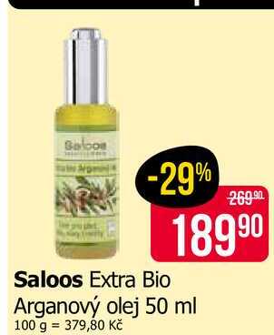 Saloos Extra Bio Arganový olej 50 ml 