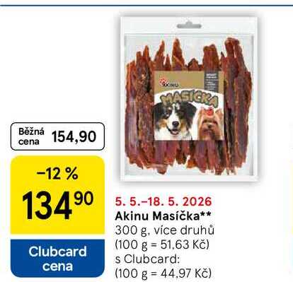 Akinu Masíčka, 300 g, více druhů 