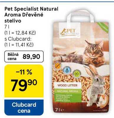 Pet Specialist Natural Aroma Dřevěné stelivo, 7 l