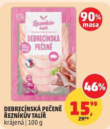 DEBRECÍNSKÁ PEČENĚ ŘEZNÍKŮV TALÍŘ krájená, 100 g 