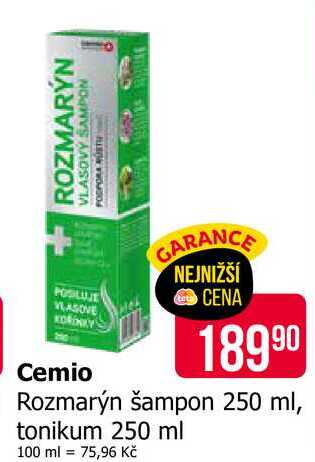Cemio Rozmarýn šampon 250 ml, tonikum 250 ml 