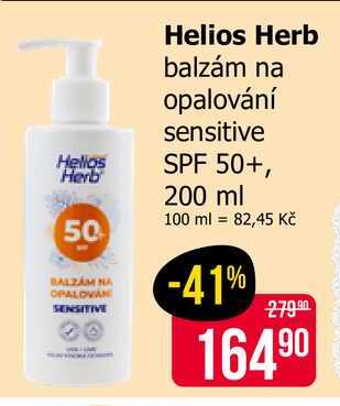 Helios Herb balzám na opalování sensitive SPF 50+, 200 ml 