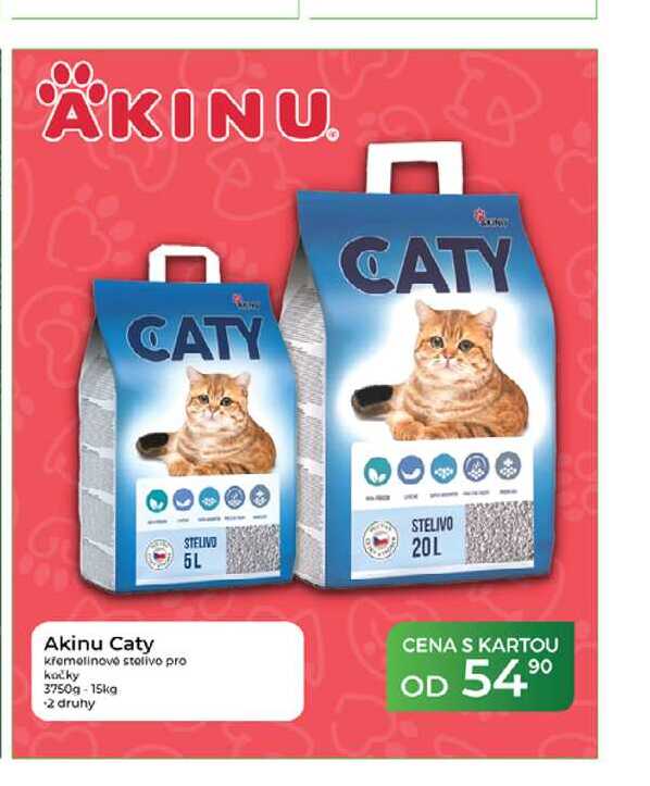 Akinu Caty křemelinove stolivo pro kočky 3750g-15kg 