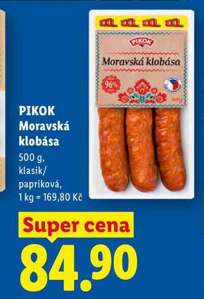 PIKOK Moravská klobása, 500 g