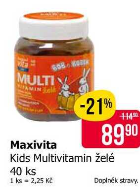 Maxivita Kids Multivitamin želé 40 ks 