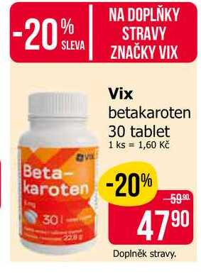 Vix betakaroten 30 tablet 