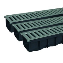 COVERNIT PLASTOVÝ ODTOKOVÝ ŽLAB A15 S POZINKOVANOU MŘÍŽÍ 1000 X 120 X 85 MM, 3KS