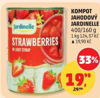 KOMPOT JAHODOVÝ JARDINELLE, 400/160 g 