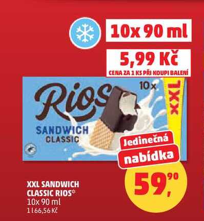  SANDWICH CLASSIC RIOS, 10x 90 ml