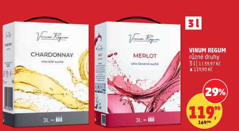 VINUM REGUM různé druhy, 3 l 