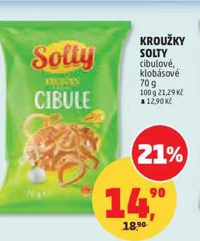 KROUŽKY SOLTY cibulové, klobásové, 70 g  