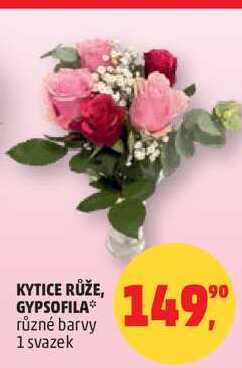 KYTICE RŮŽE, GYPSOFILA, různé barvy, 1 svazek
